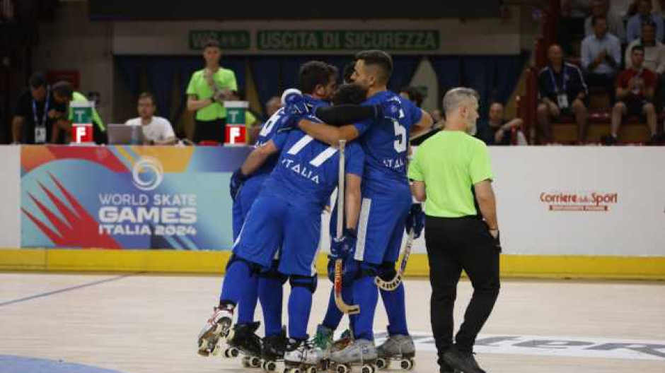 La Nazionale di hockey su pista a Novara prima della Coppa delle Nazioni